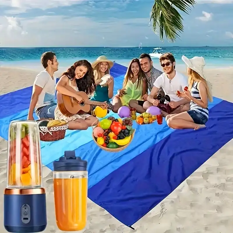 Blender portabil electric pentru smoothie, 500 ml, reîncărcabil USB, sticlă cu capac