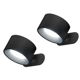 StickLamp Set 2 Spoturi Perete Magnetice | Rotatie 360 | USB-C | Negru