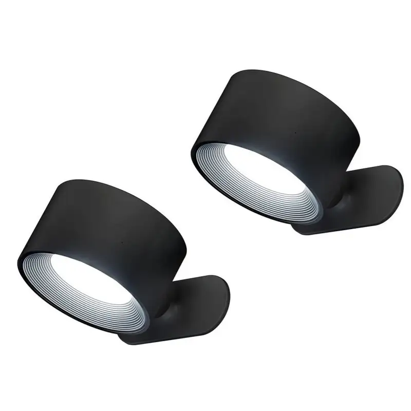 StickLamp Set 2 Spoturi Perete Magnetice | Rotatie 360 | USB-C | Negru