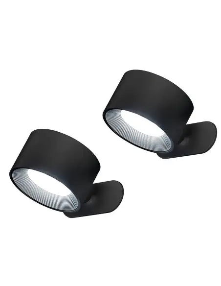 StickLamp Set 2 Spoturi Perete Magnetice | Rotatie 360 | USB-C | Negru