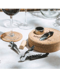 Set pentru vin elegant cu 4 accesorii din otel inoxidabil si cutie
