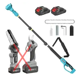 Set Brat Telescopic Extensibil + Set 2 Acumulatori si Accesorii ,pentru Mini Drujba si Foarfeca Electrica