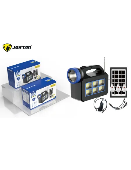 Sistem Solar Portabil JORTAN T08, 20W, Panou Solar 5W, Baterie 25000mAh, Compact