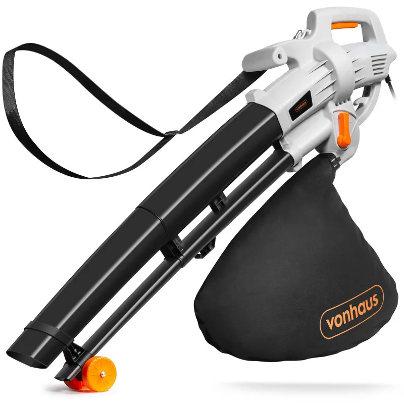 3000W Lightweight Leaf Blower Vacuum with Shoulder Strap – Black