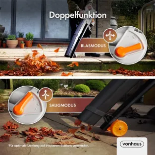 3000W Lightweight Leaf Blower Vacuum with Shoulder Strap – Black 2