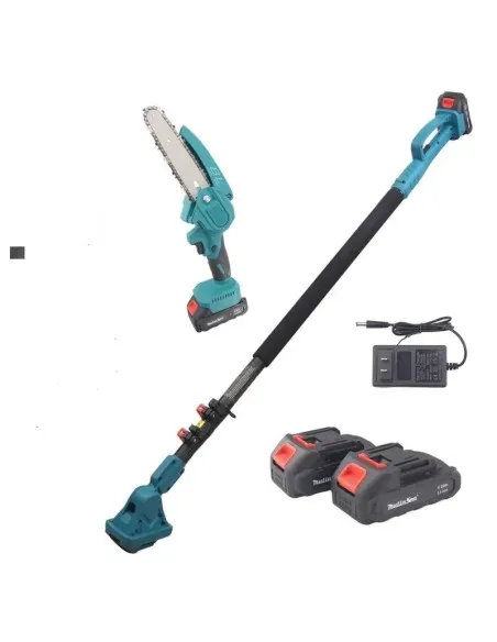 Mini Drujba 6 inch cu Brat Telescopic 2m, 48V, 2 Acumulatori, Unghi Reglabil de taiere