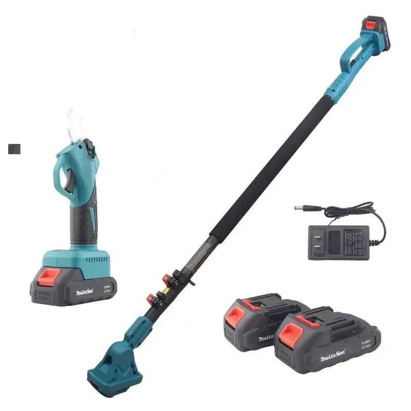 Foarfeca de Gradina , 48V, 2 Acumulatori, Brat Telescopic 2m, Unghi Reglabil de Taiere-07