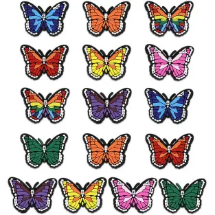 Set 16 accesorii Jibbitz fluturi, pentru papuci/ soboti Crocs