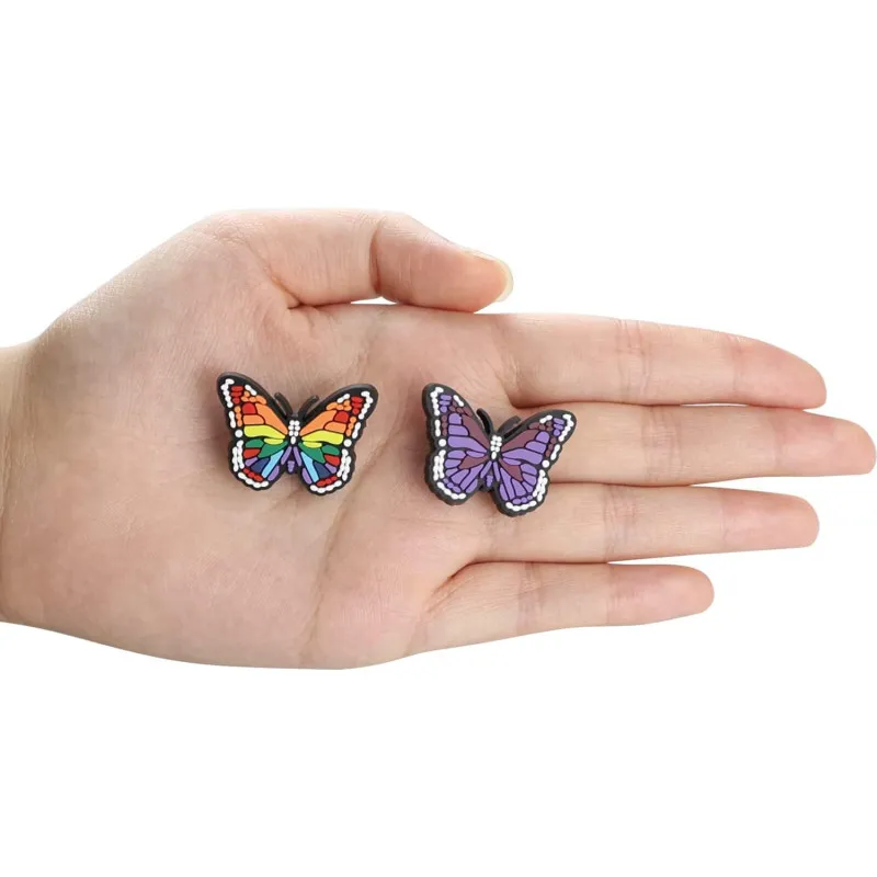 Set 16 accesorii Jibbitz fluturi, pentru papuci/ soboti Crocs