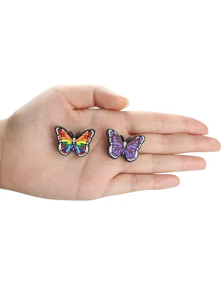 Set 16 accesorii Jibbitz fluturi, pentru papuci/ soboti Crocs