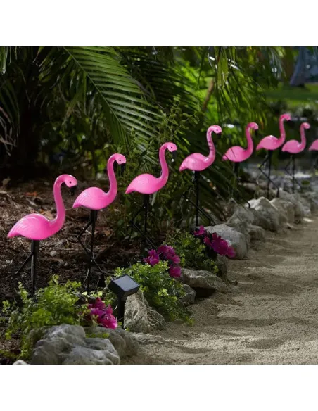 Set 3 x Lampa solara pentru gradina, 52 cm, Flamingo