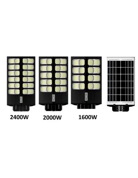 Lampa solara Jortan, dubla 1600/2000/2400W, cu Telecomanda si Suport Metalic
