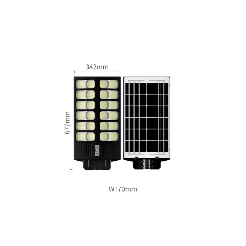 Lampa solara Jortan, dubla 1600/2000/2400W, cu Telecomanda si Suport Metalic