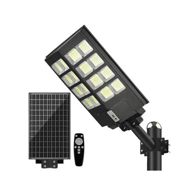 Lampa solara Jortan, dubla 1600/2000/2400W, cu Telecomanda si Suport Metalic