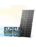 SUNYIMA Solar Fan 15W Weatherproof Panel Fan for Chicken Coops Greenhouses – Green