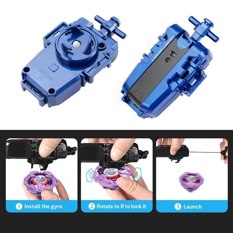 DEZAWRTY X Battling Set - Lance Knight Right-Handed Spinning Top and X String Launcher, X Starter Pack, Compatible with X Series