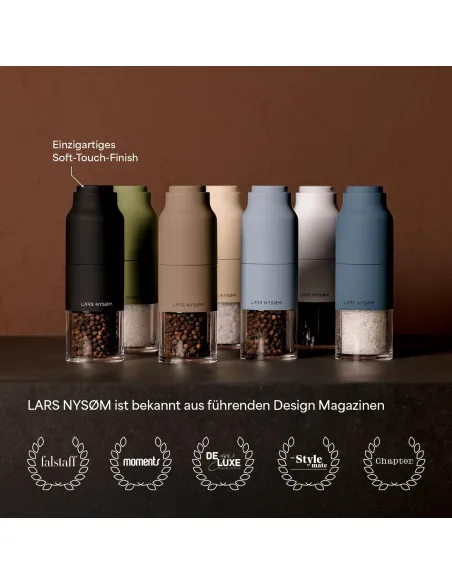 Salt & Pepper Mills Ceramic Adjustable Grinder Set Stainless Steel – Red/Green