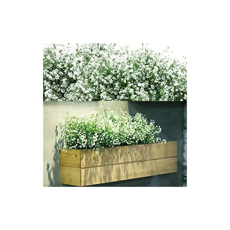 Set 12 Buchete Arbuști și Flori Artificiale Albe WILLBOND – Decor Interior și Exterior