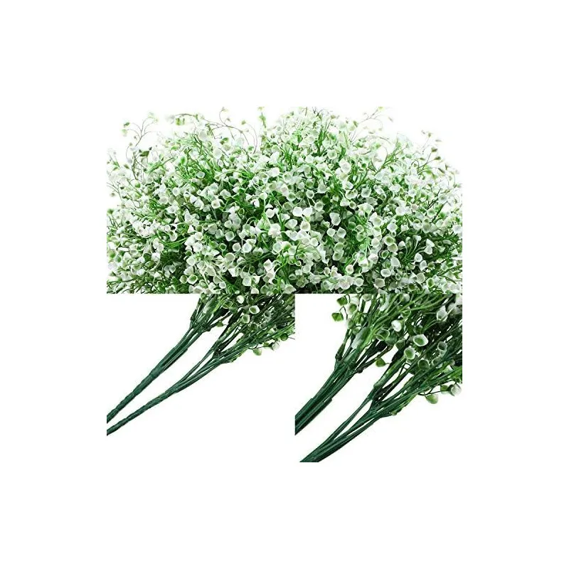 Set 12 Buchete Arbuști și Flori Artificiale Albe WILLBOND – Decor Interior și Exterior