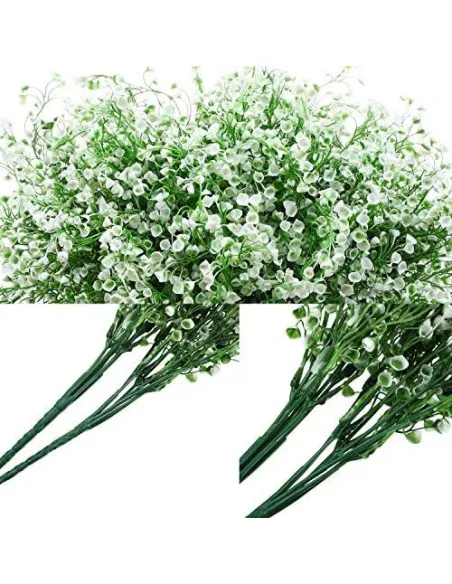 Set 12 Buchete Arbuști și Flori Artificiale Albe WILLBOND – Decor Interior și Exterior