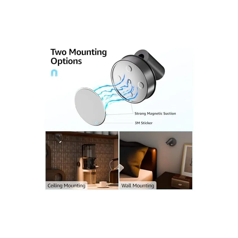 K-Bright Set 2 Aplice LED cu Baterie, Senzor de Amurg și Comutator Tactil – Reglabile, pentru Interior