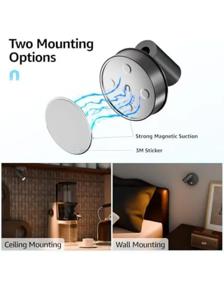 K-Bright Set 2 Aplice LED cu Baterie, Senzor de Amurg și Comutator Tactil – Reglabile, pentru Interior