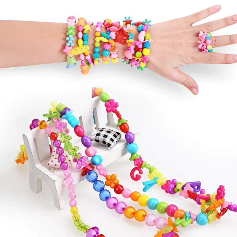 Set Mărgele DIY 550 Piese Colorate pentru Copii – Cutie cu 24 Compartimente