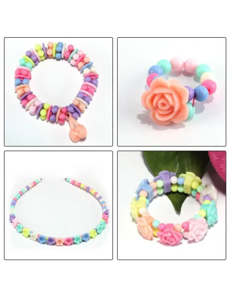 Set Mărgele DIY 550 Piese Colorate pentru Copii – Cutie cu 24 Compartimente