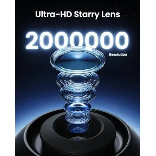 POCOCO Proiector Galaxie și Stele - Lumină de Noapte pentru Dormitor, Planetariu Acasă cu 2 Discuri, Negru 2