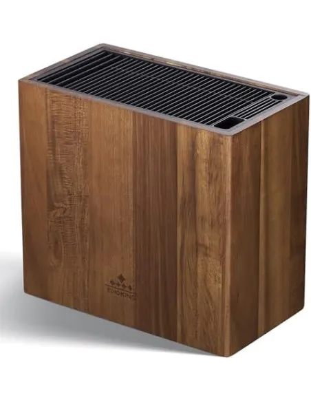 ENOKING Suport Universal pentru Cuțite din Lemn de Salcâm, cu Capac din Plastic, până la 24 Cuțite