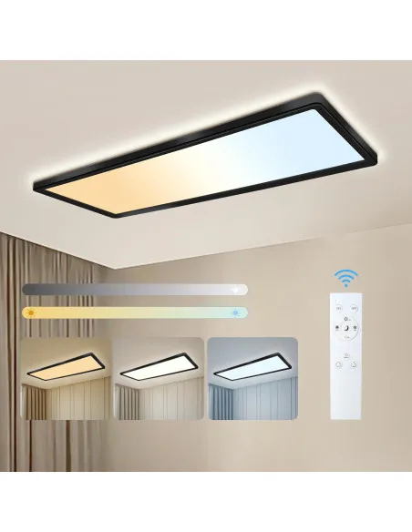 Panou LED de Tavan Negru 22W Dimmable – 58x20cm