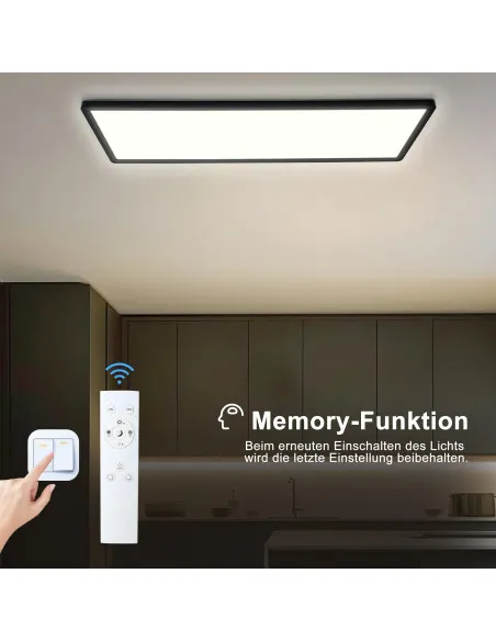 Plafoniera LED de Tavan Negru 22W Dimmable – 58x20cm