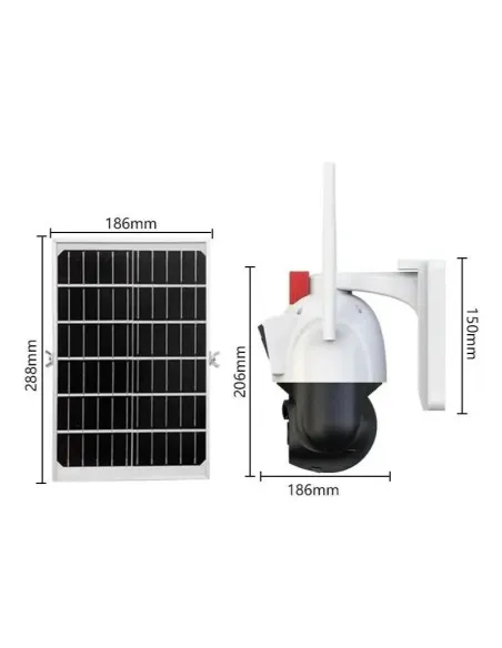 Camera de supraveghere solara dubla, cu SIM 4G, V380PRO, Dasgut, 6mp