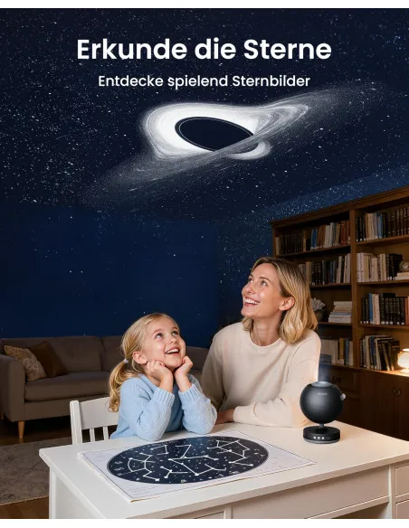 Starry Sky Projector Kids Night Light Galaxy Projector with 2 Discs – Ideal Gift