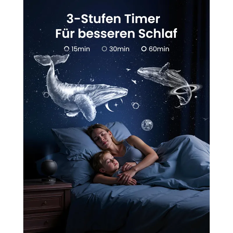 Starry Sky Projector Kids Night Light Galaxy Projector with 2 Discs – Ideal Gift