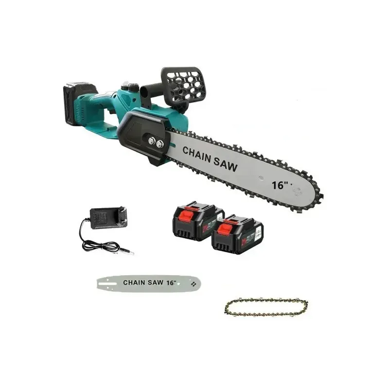 Drujbă electrică 16 inch, DASGUT cu 2 acumulatori Li-Ion, 48V, ungere lant, 04