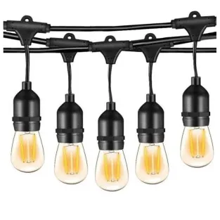 Ghirlanda Luminoasa, 20 Metri cu 20 Becuri, interconectabila, 2 filamente pe bec, 220V 2