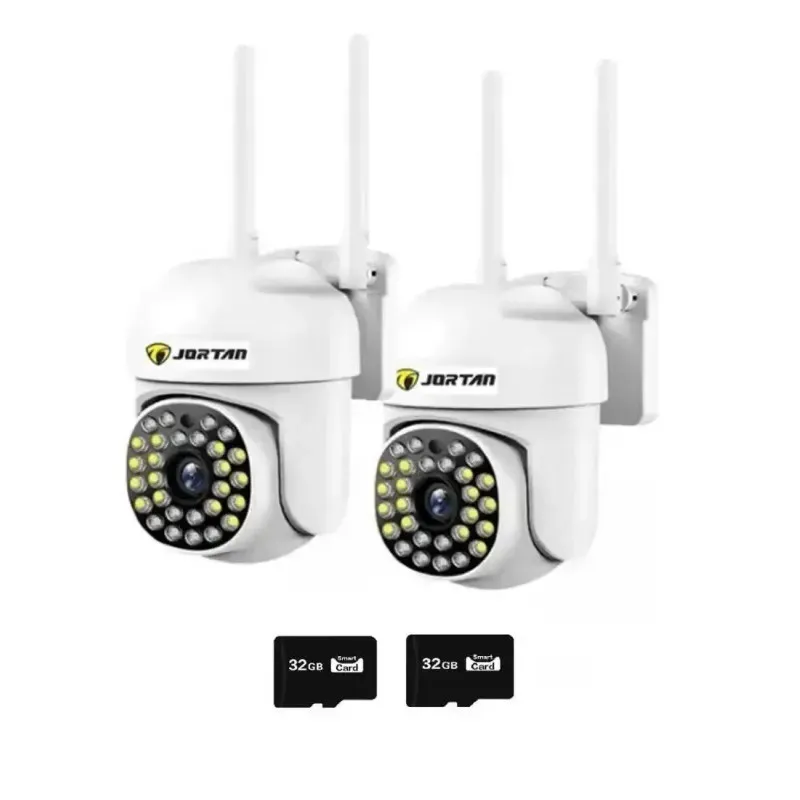 Set 2 Camere IP 360° WiFi JT-8161QJ cu 4 Carduri 32GB | Live & Noapte