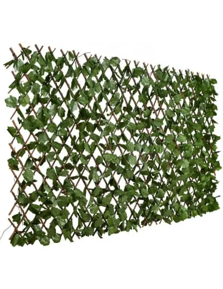 Gard artificial cu frunze verzi, 100 x 250 cm