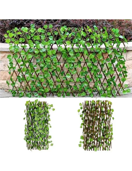 Gard artificial cu frunze verzi, 100 x 250 cm