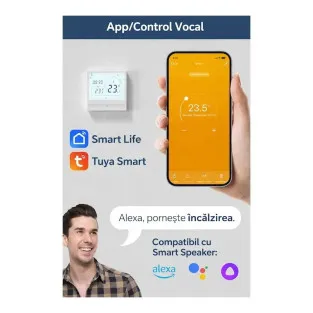 [RESIGILAT] Termostat Inteligent Wi-Fi BEOK ,pentru Incalzire in Pardoseala si Centrale – Compatibil Alexa,Tuya 2