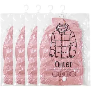 Saci Vacuum pentru Haine cu Pompă de Mână Rylae – Set 4 Bucăți Suspendabili 67 x 90 cm, Reutilizabili