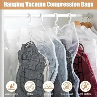 Saci Vacuum pentru Haine cu Pompă de Mână Rylae – Set 4 Bucăți Suspendabili 67 x 90 cm, Reutilizabili 2