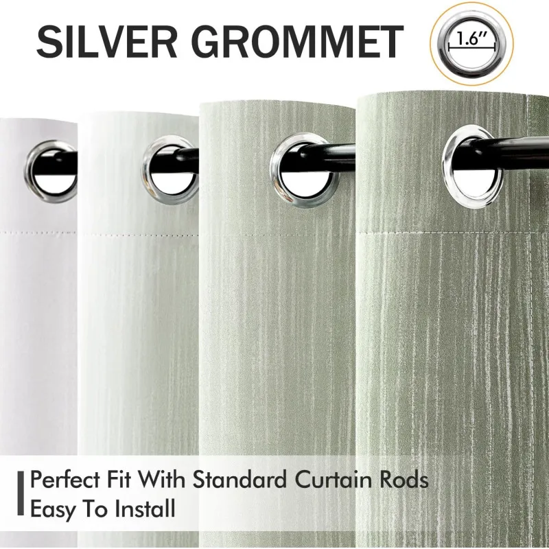 Draperii Opace Termoizolante cu Inele, In Sintetic, 100% Blackout, 140 x 225 cm, Taupe – Set 2 Panouri- MIULEE