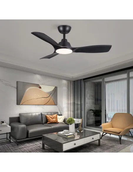 Ventilator de Tavan CJOY cu Lumină și Telecomandă, 3 Palete din Lemn – Ø107cm