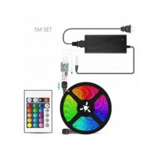 Set 4 x Banda led rgb , culoare multicolor cu telecomanda 5 M 2
