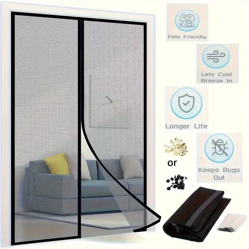 Set 3 perdele magnetice 210x100 antiinsecte