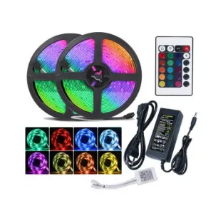 Banda RGB 5M LED, cu telecomanda si joc de lumini