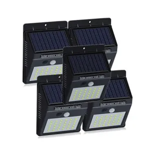 Set 5 Lampi Solare cu 30 LED, senzor de miscare
