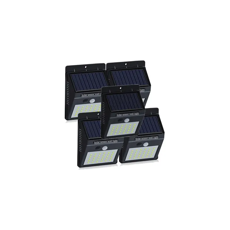 Set 5 Lampi Solare cu 30 LED, senzor de miscare